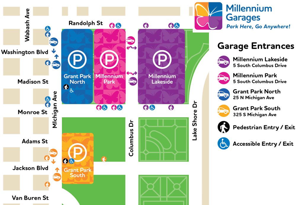 Millennium Garages Reserve Parking Online - Chicago Illinois | Grant ...